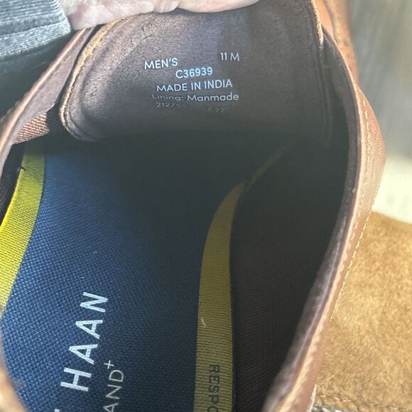 Cole Haan Grand Wingtip Oxford British Tan Brown Men's Shoes Size 11 - Picture 7 of 10